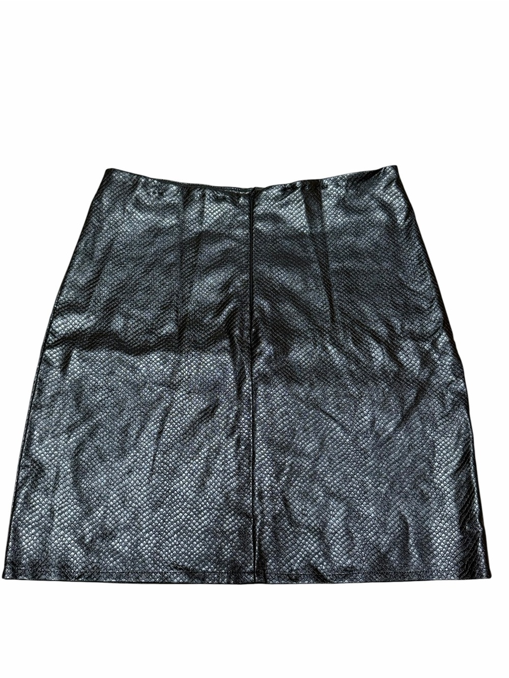POSH Black Faux Leather Zip-Pocket Mini Skirt - Picture 8 of 9